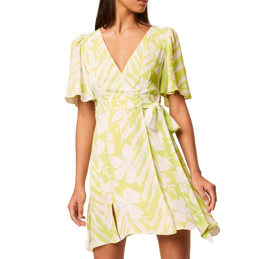 French Connection Diah Crepe Faux Wrap Dress